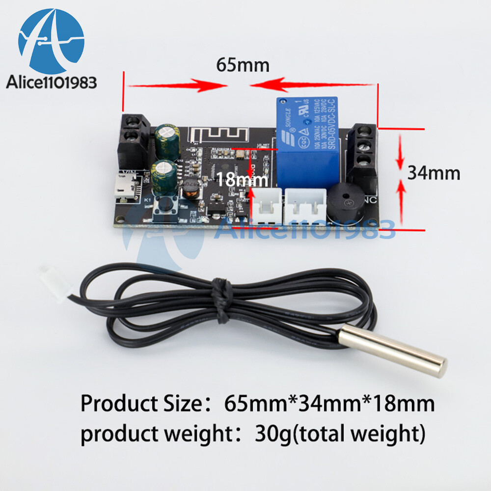 WIFI Remote Thermostat High Precision Temperature Controller Module DC6-30V New