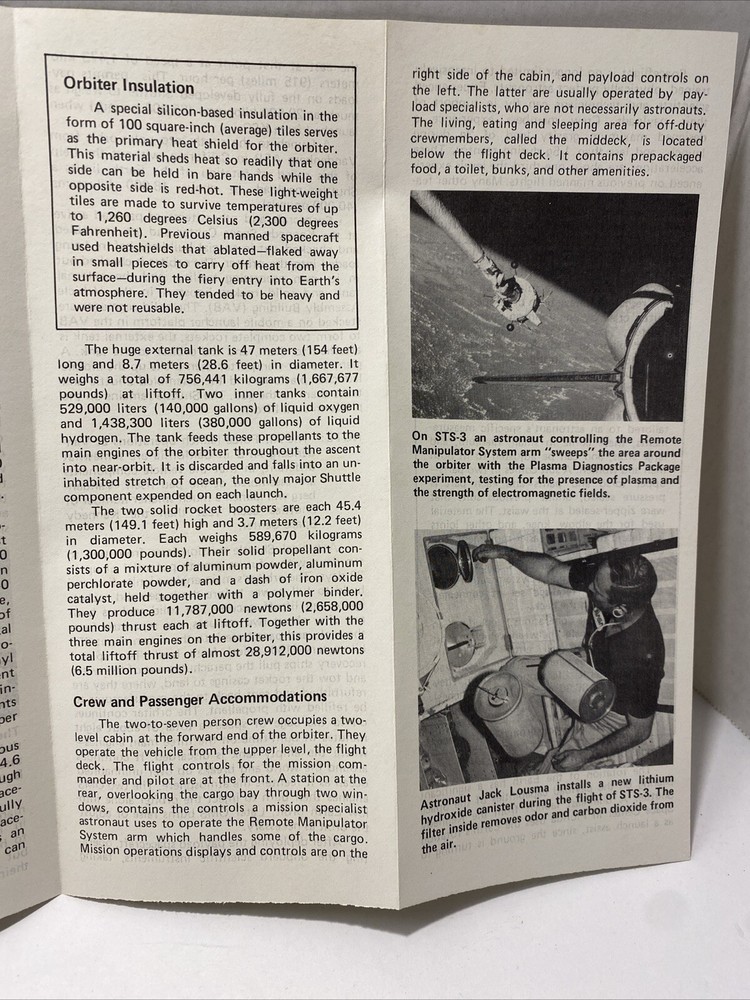 1980s NASA Brochure Space Shuttle Kennedy Space Center