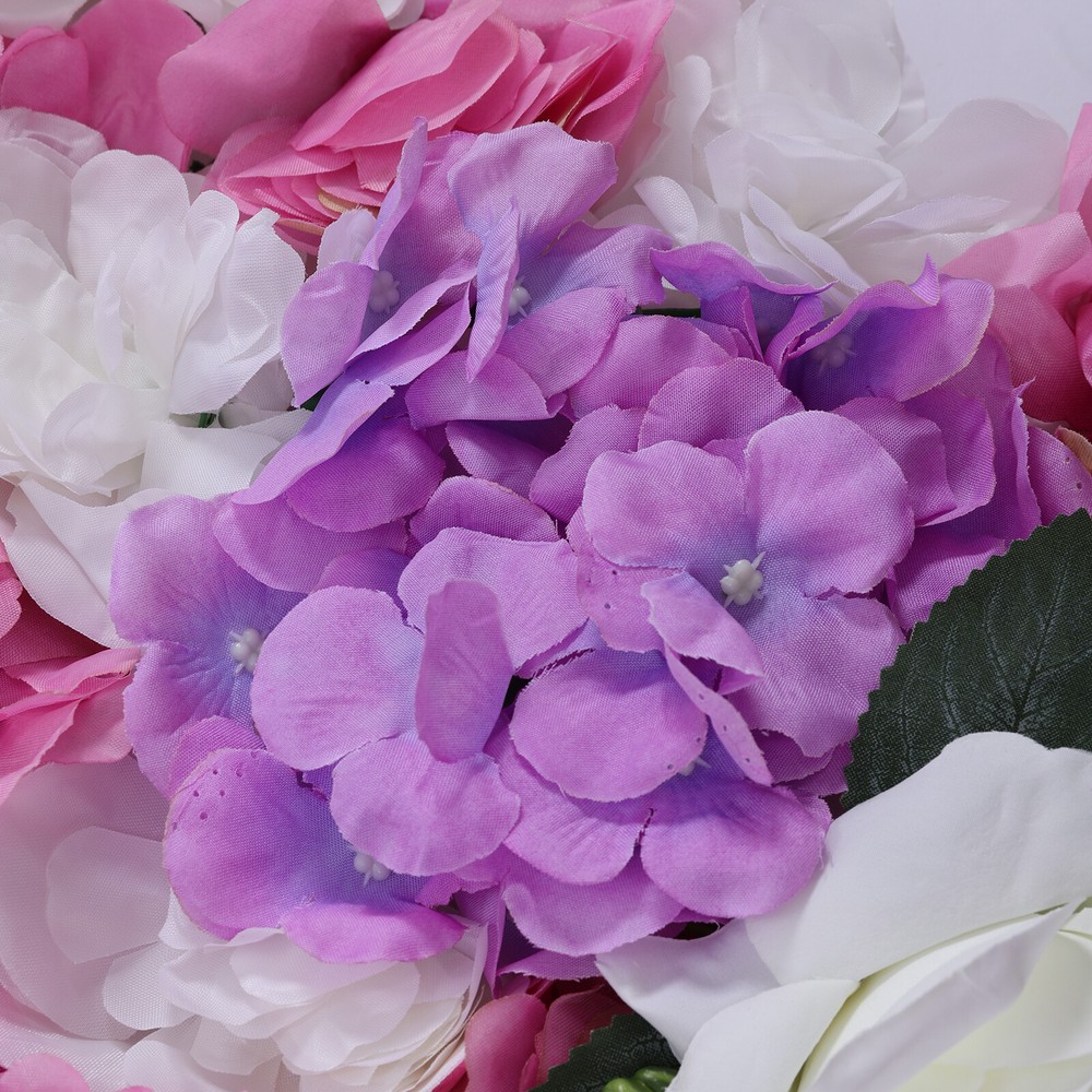 6 PCS Artificial Hydrangea Flower Panel Wedding Party Background Wall 60cm*40cm