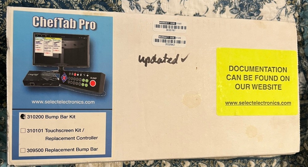 Select Electronics ChefTab Pro KDS Kit Controller & Bump Bar - Updated Unit