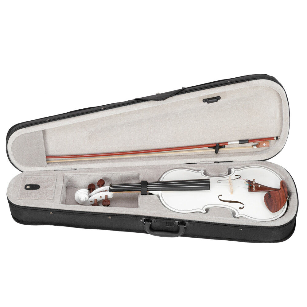 Glarry GV103 4/4 Spruce Panel Acoustic Violin Matte White