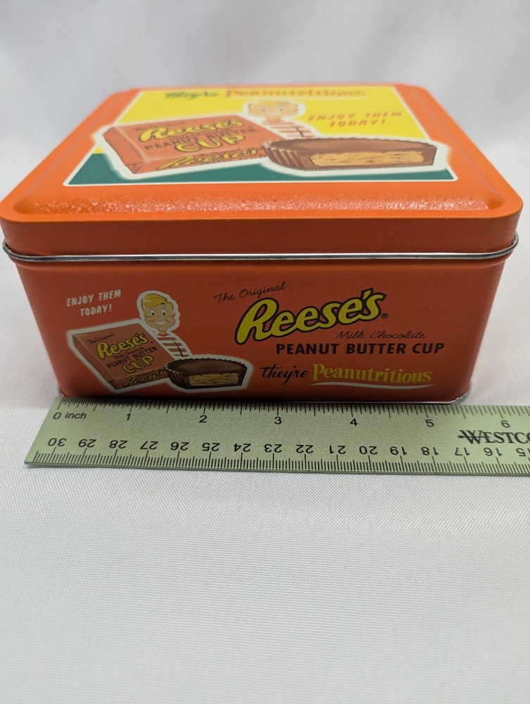 Reese's Peanut Butter Cup "Peanutritious Tin" Hershey's Millennium #3 1997 EMPTY