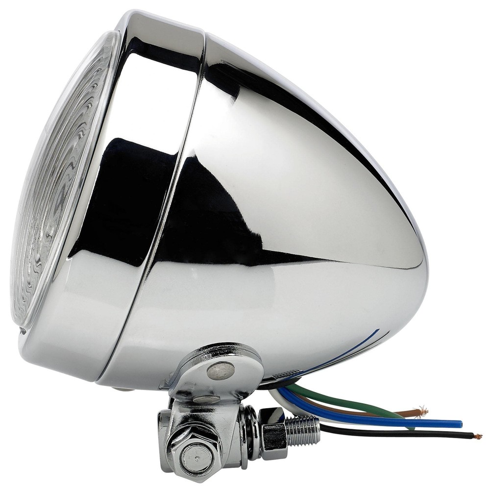3-1/2" diameter Chrome Bottom Mount Headlight