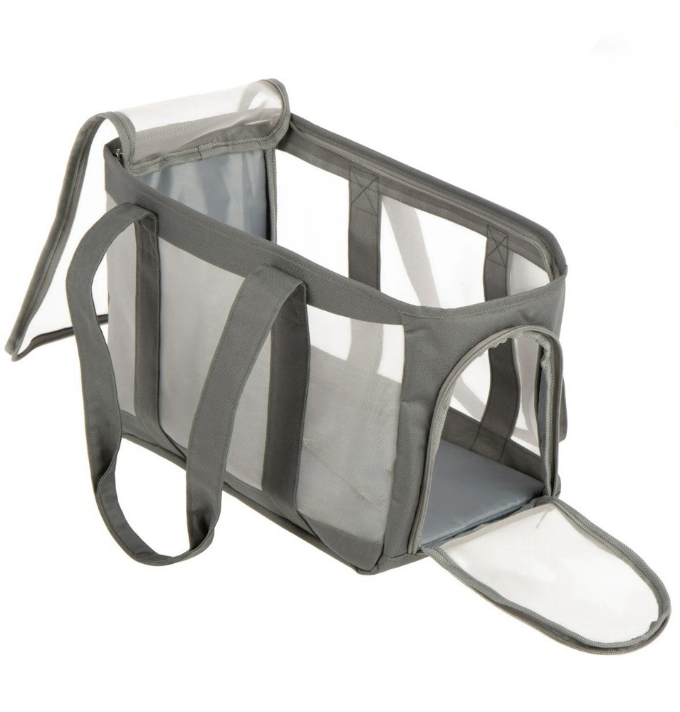 FurHaven Medium Durable Mesh Soft-Sided Pet Tote Carrier, Gray