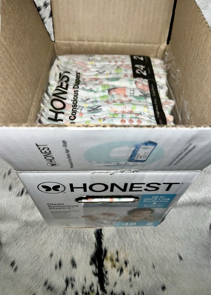 Honest Size 2 Farm Print Diapers