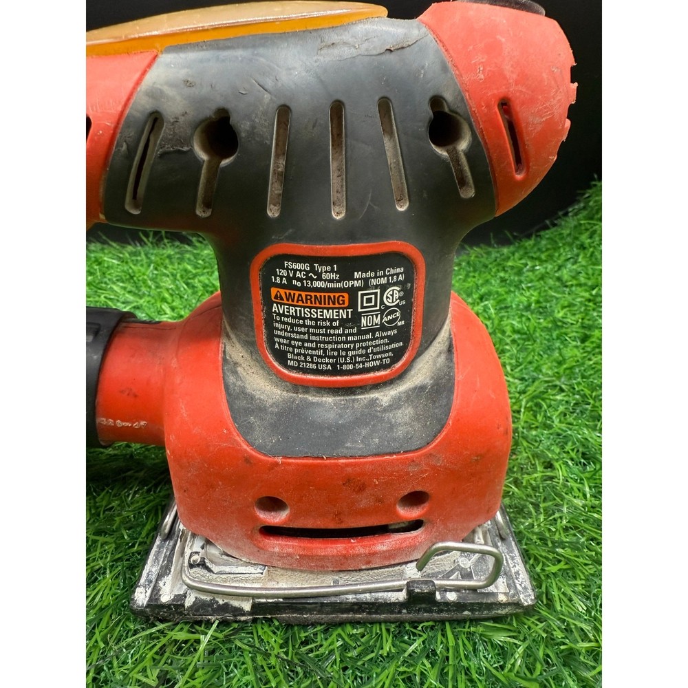 BLACK+DECKER Palm Sander – Model FS600G Type 1, 1.8AMP-tested/works
