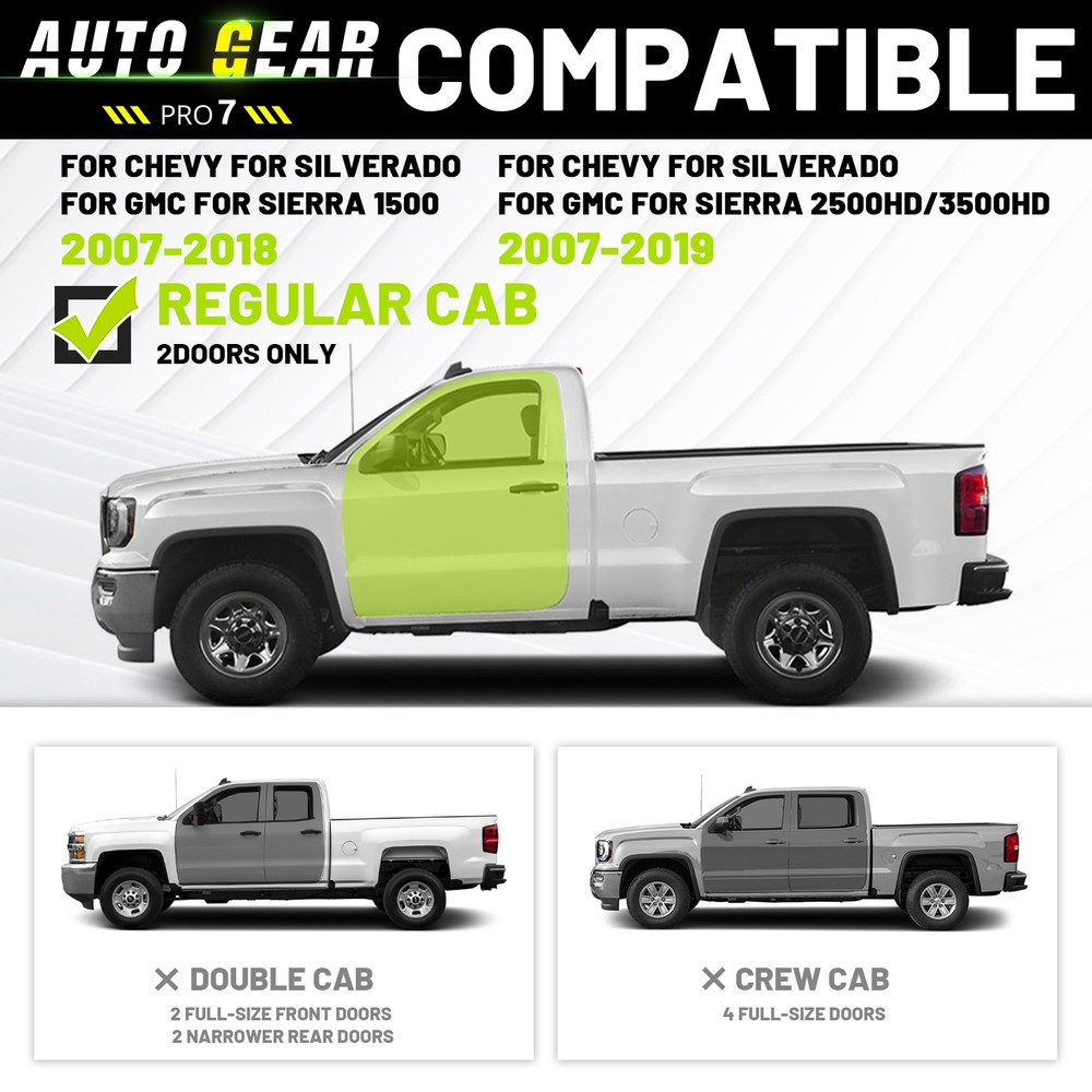 Sides Step Nerf Bars Running Boards For 07-18 Silverado & Sierra 1500 RegularCab