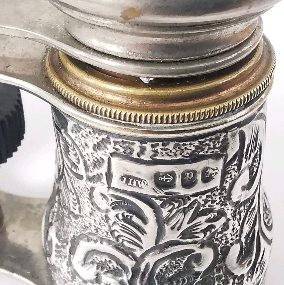 Fine Pair Of Victorian Solid Silver Mounted Opera Glasses - Birm 1889.