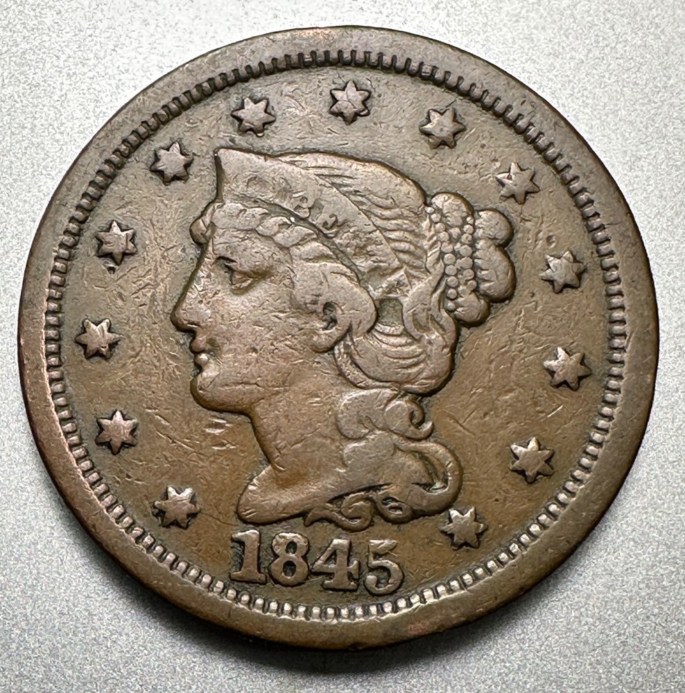 1845   LARGE CENT  VF   #2027