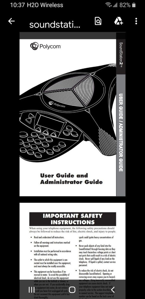 Polycom SoundStation2 Wall Module + 16' Dedicated Polycom Cable Tested Works EUC