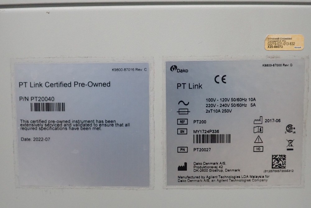 Agilent Technologies Dako PT Link PT200 PT20040 Pre-Treatment With Modules