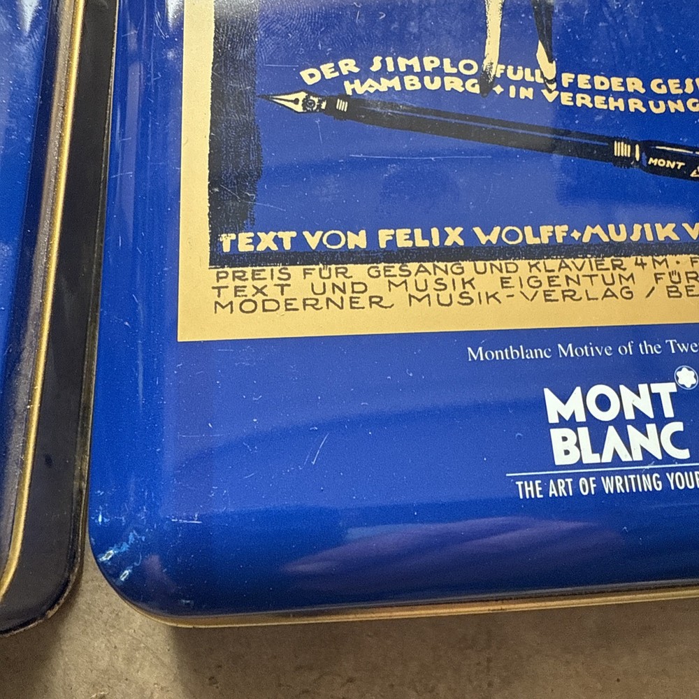 2 Montblanc Fox Trot Collectible Tin Boxes- Extremely Rare!!