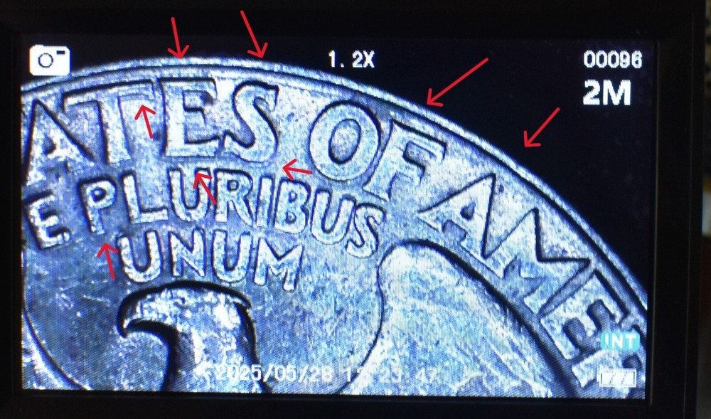 1996 P Quarter Error Broad Struck, Die Chips, Doulble Die Multi Errored