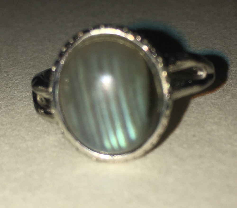 labradorite ring adjustable to size 7