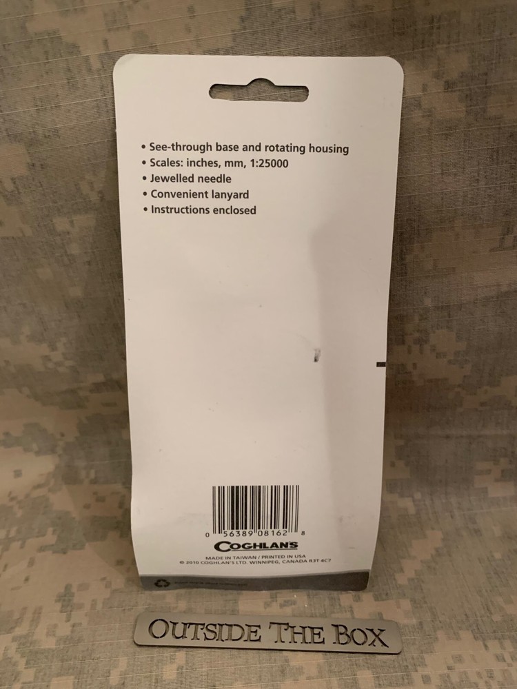 Emergency/Survival: Coghlan's "Map Compass" - Model #8162 - Baseplate, Rotating