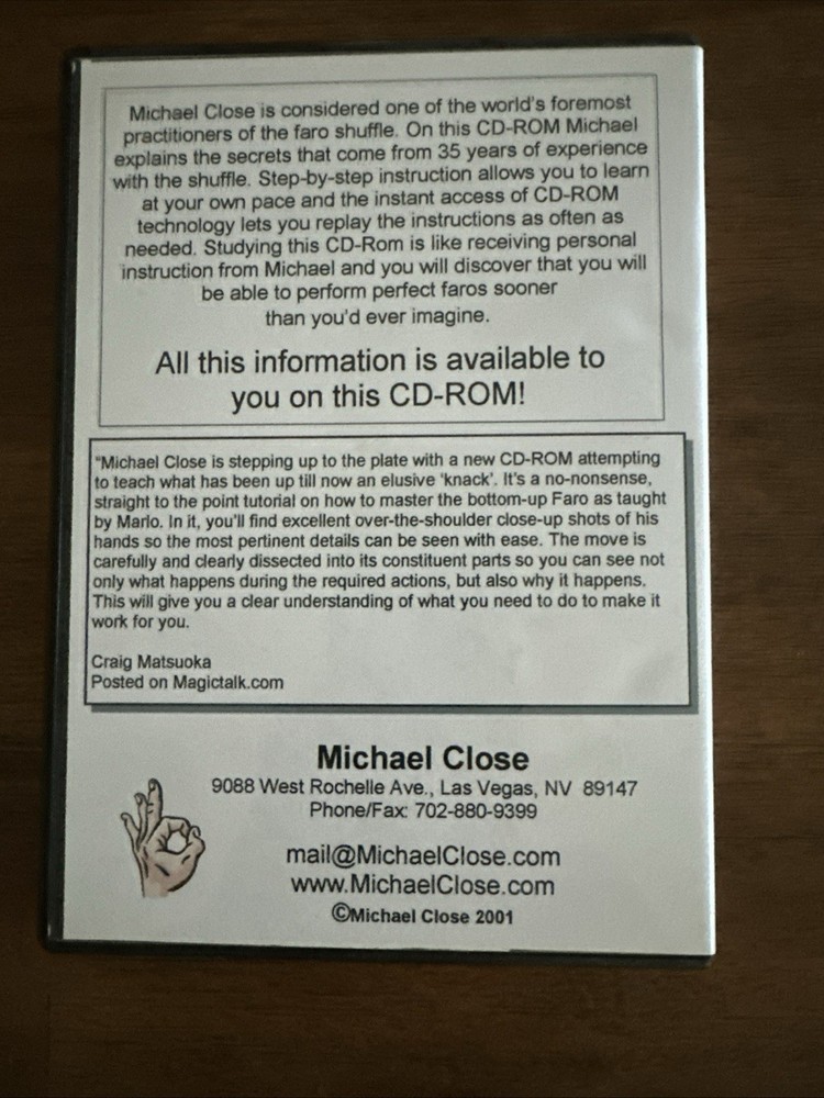 Michael Close Magic Set Of 4 CD-ROM
