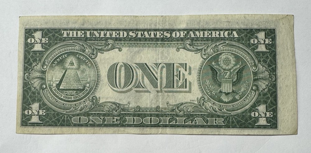 1935E $1 Silver Certificate Miscut & Off-Center Error - STAR Note - UNCIRCULATED