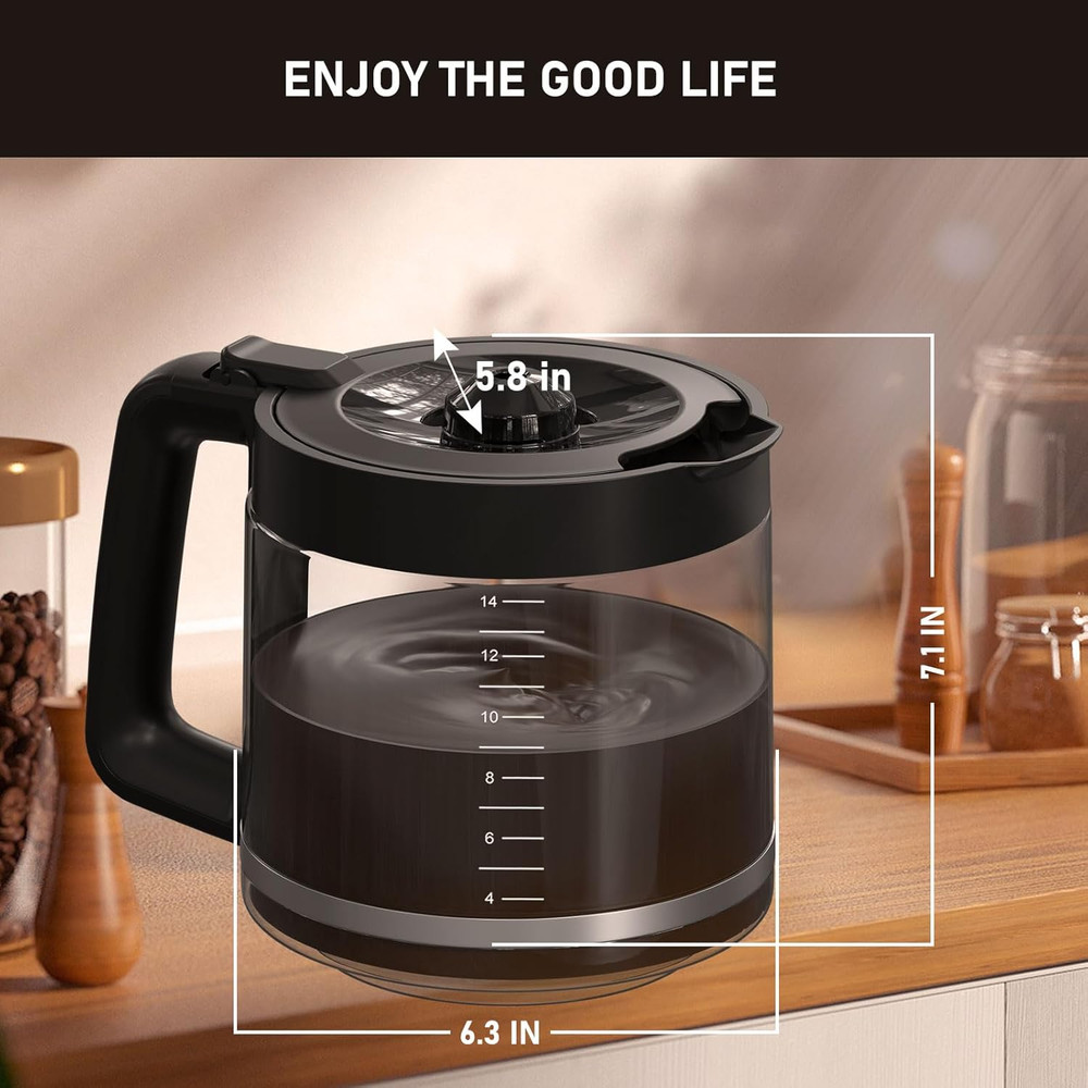 14-Cup Coffee Pot Replacement Carafe Compatible with Mr. Coffee 14-Cup Programma