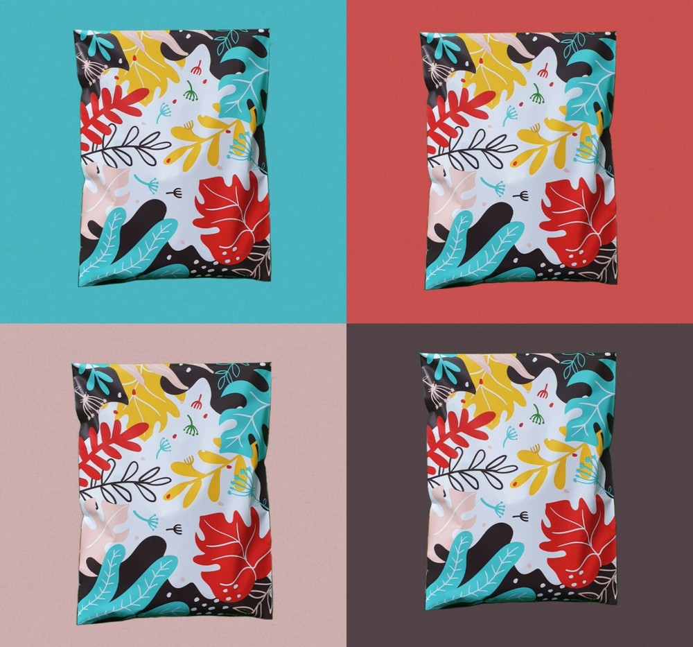 100 Designer Poly Mailers Plastic Envelopes Shipping Bags Custom 10x13