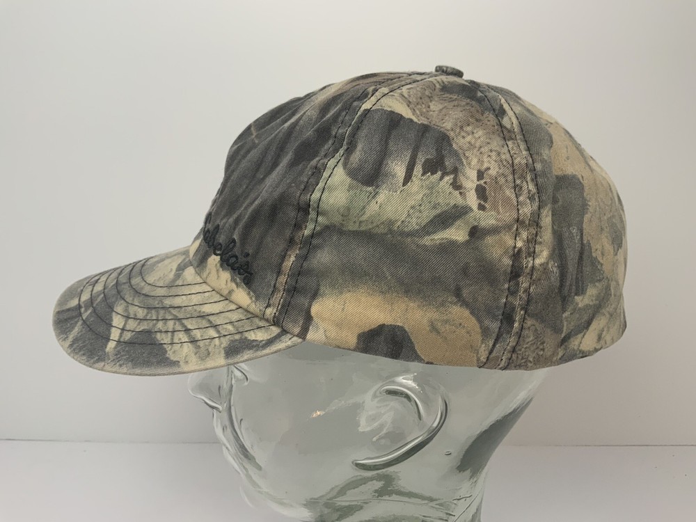 Vintage Cabelas Camo Hat Hunting Lined Cap with Ear Flaps Camouflage Medium EUC