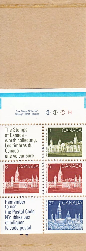 Canada - Booklet BK96a - Blue Tab - 1988