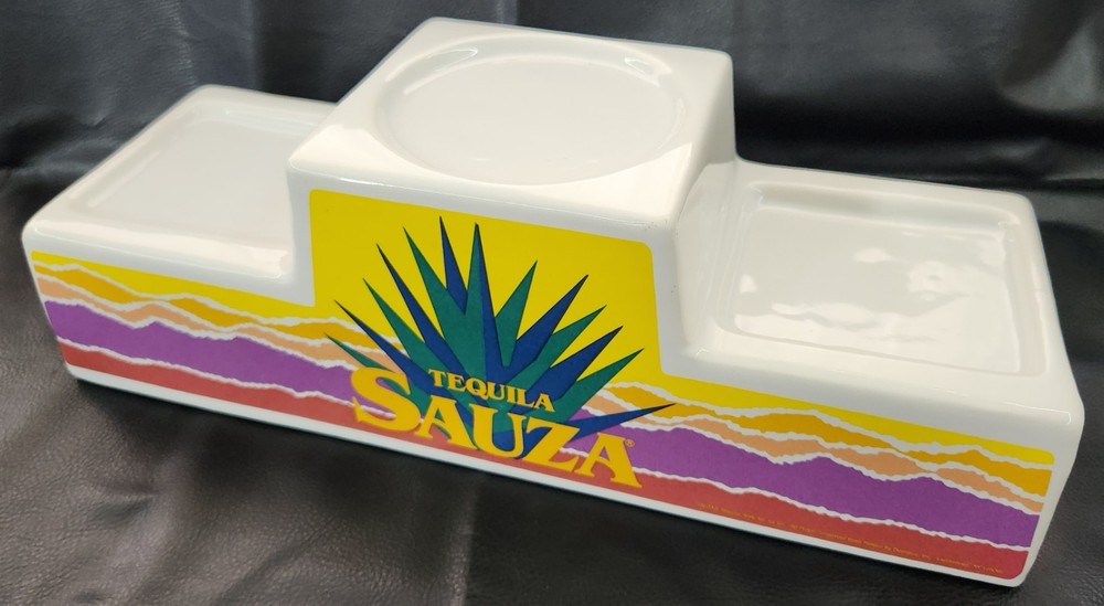 SAUZA Tequila Ceramic 3 Section Bottle Display Holder Glorifier Shelf GIFT