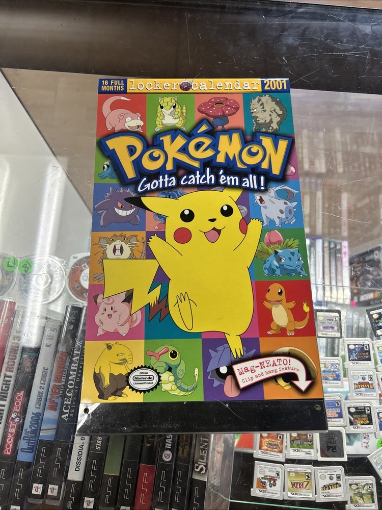 2001 Vintage Pokémon 16-Month Locker Calendar