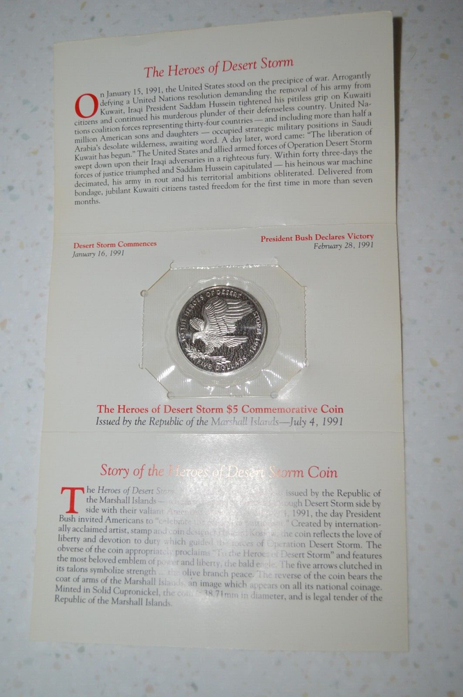 Marshall Island Comemorative $5.00 Coins