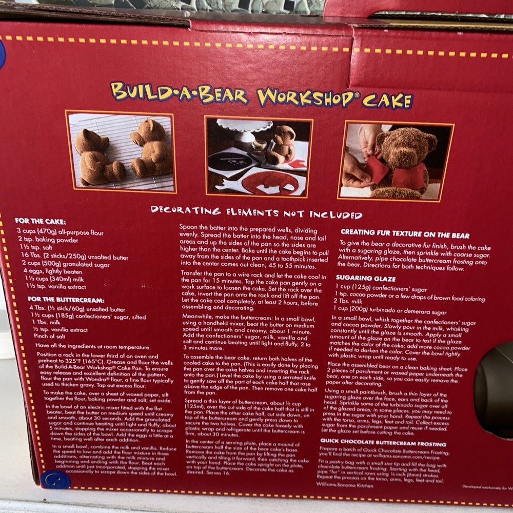 Build A Bear Workshop 3-Dimensional Cake Pan William Sonoma