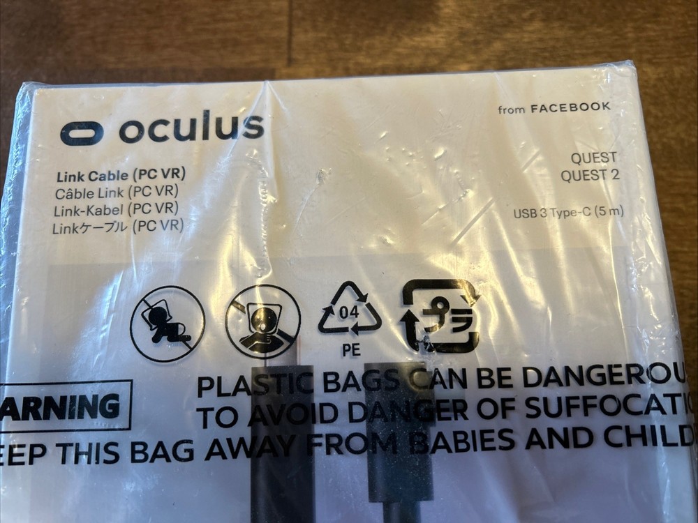 NEW IN BOX OCULUS QUEST 2 / 3 PC VR LINK CABLE USB-C Cable 5m (16 FT) Black