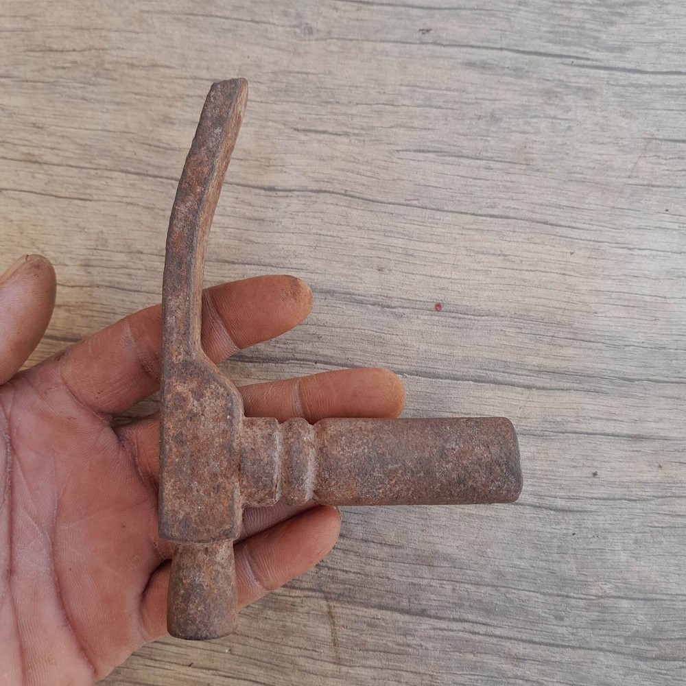 Vintage old iron woodworking carpentry blacksmith Gunsmith hammer head tool