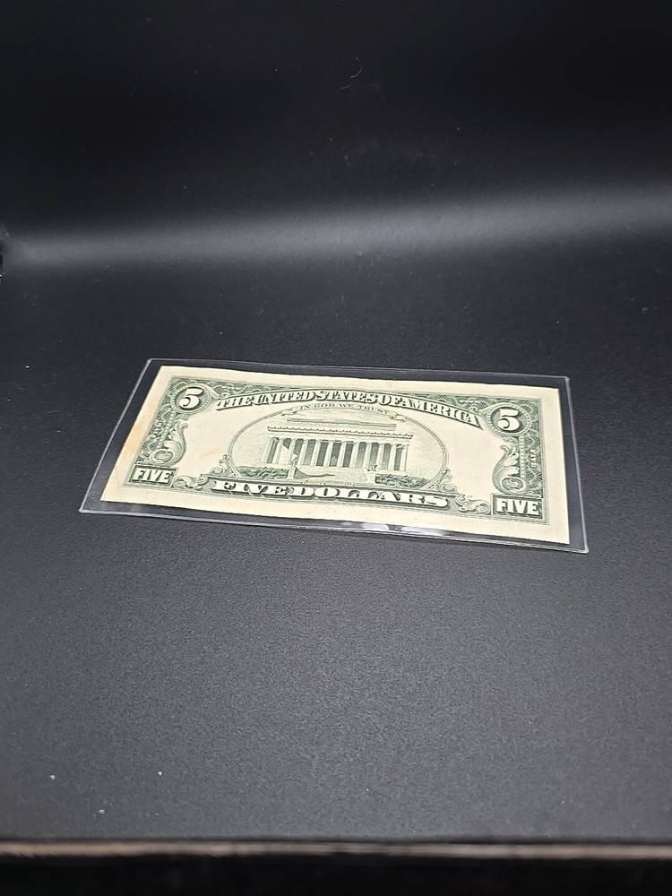 1995 $5 FRN - Printing Overprint