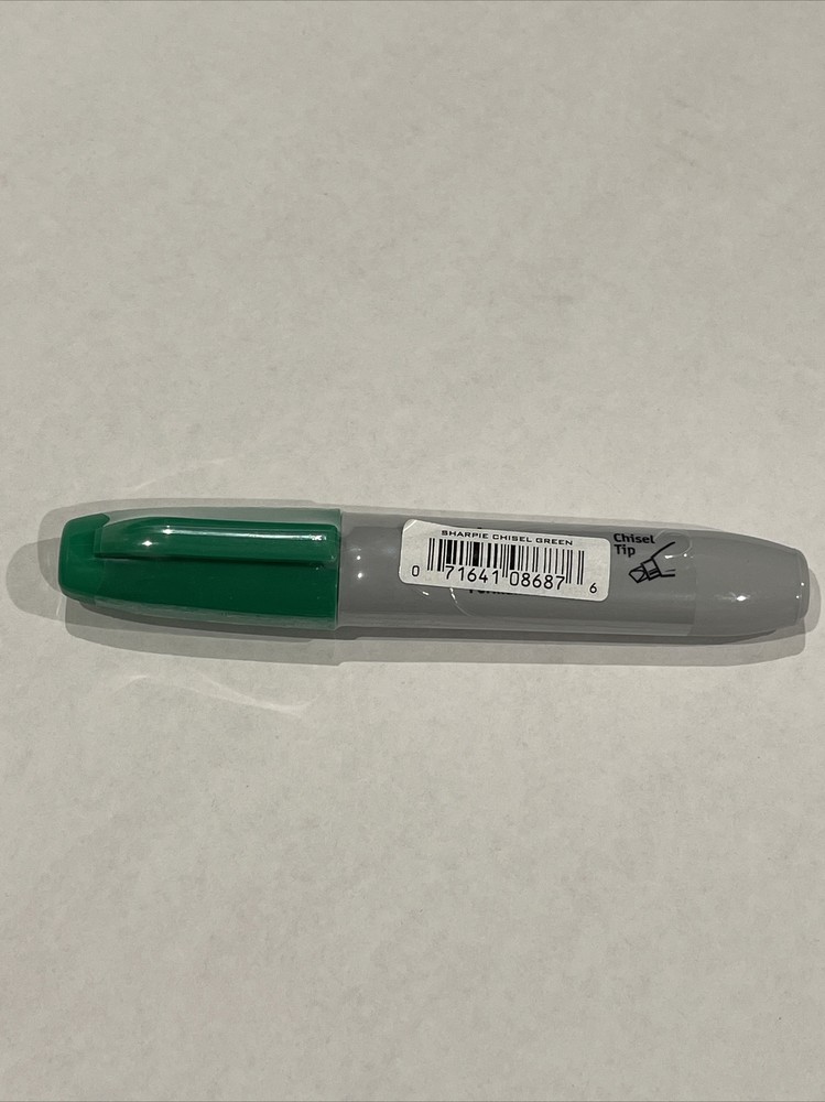 Sharpie Permanent Marker Chisel Tip, Green, Each