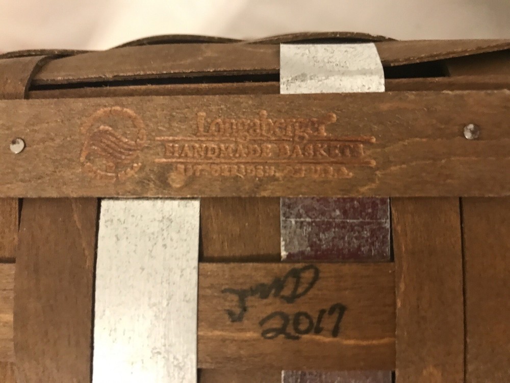 Longaberger Utility 7" Measuring Galvanized Basket & Protector New RARE