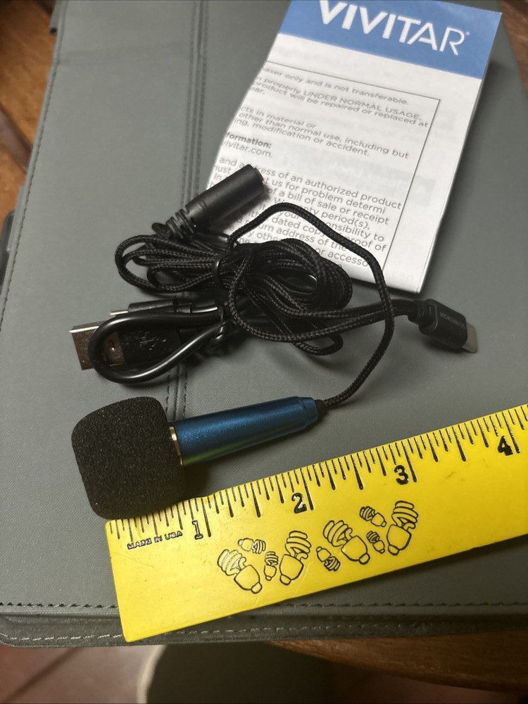 Vivitar Mini Microphone Blue USB Dual channel plug