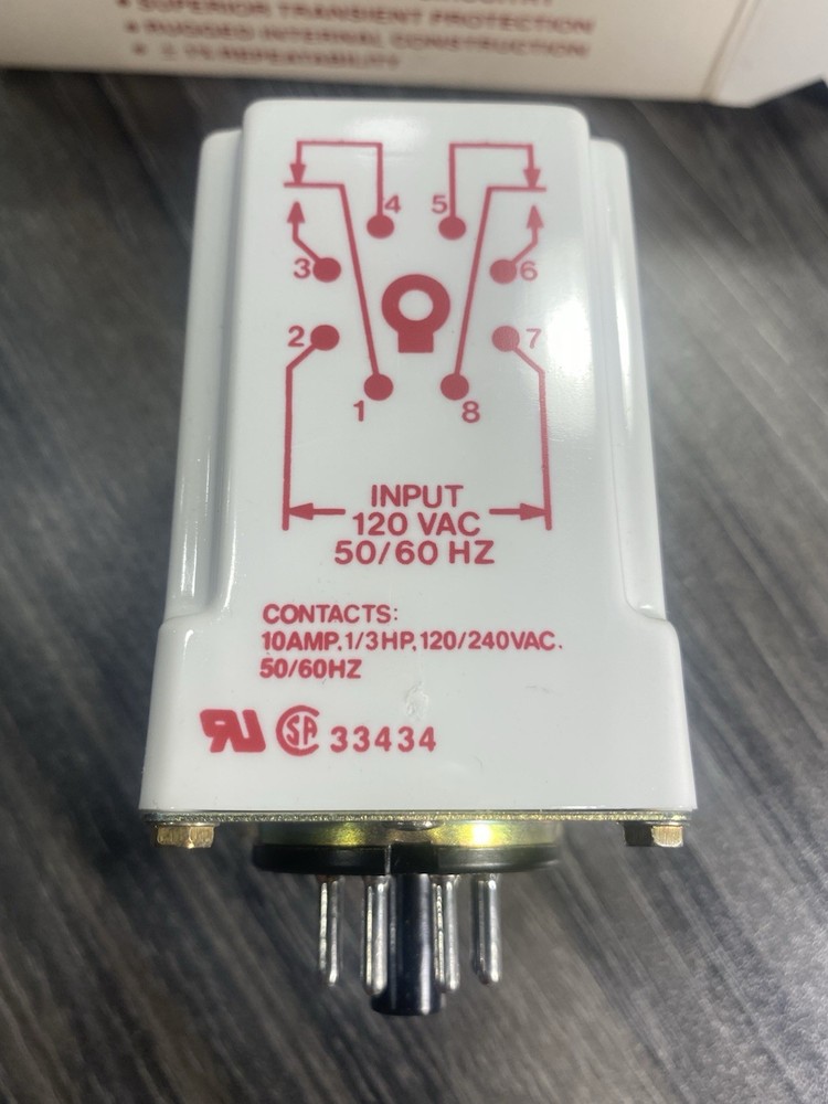 New Dayton 5X828C Solid State Time Delay Relay On Delay 0.1-10sec 120VAC 8-Pin