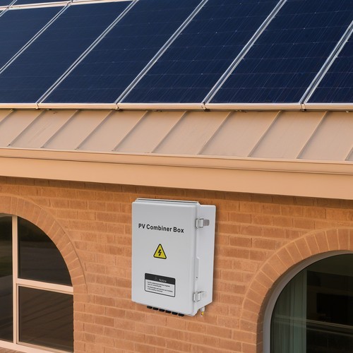 6 String PV Solar Combiner Box Circuit Breaker Junction Box For Solar System