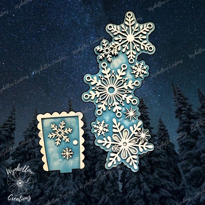 Snowflakes Interchangeable Birdhouse Insert