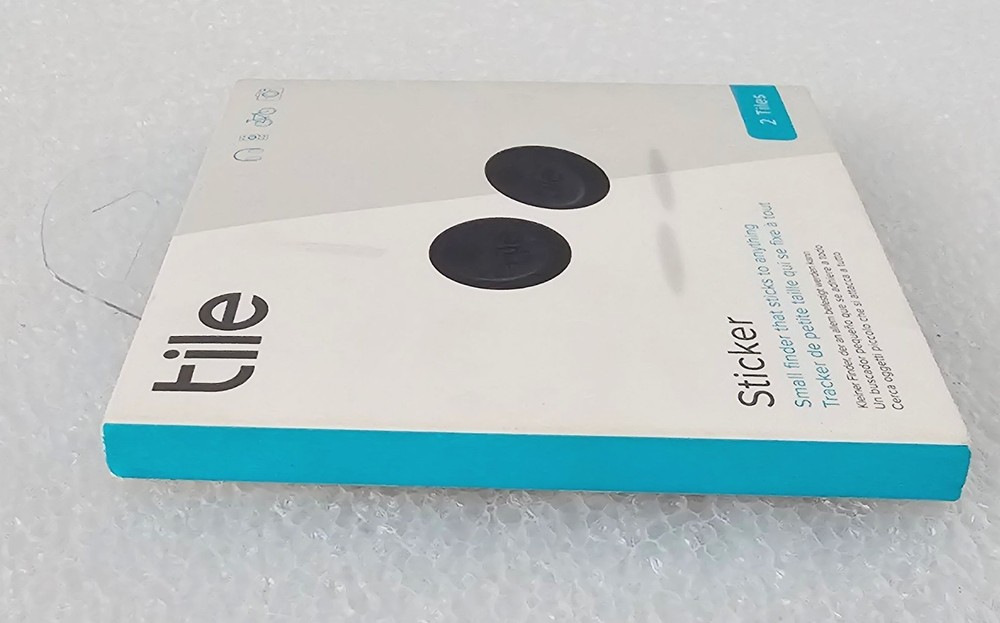 Tile Sticker Bluetooth Tracker Black 2‑Pack New Sealed Packing