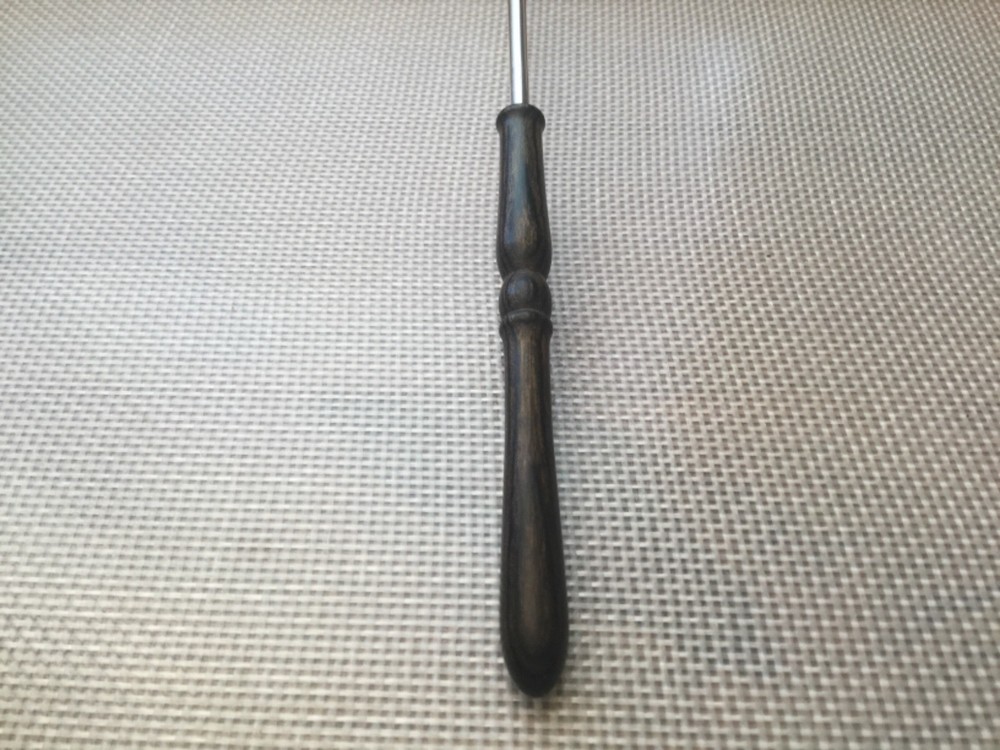 Vintage WEB Sterlin Silver Candle Snuffer W/Turned Ebony Handle