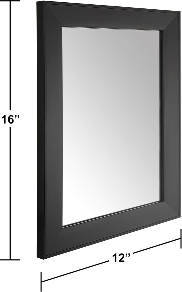 Rectangular Wall Mirror 12" X 16" Framed Mirror for Bathroom, Bedroom, Entryway,