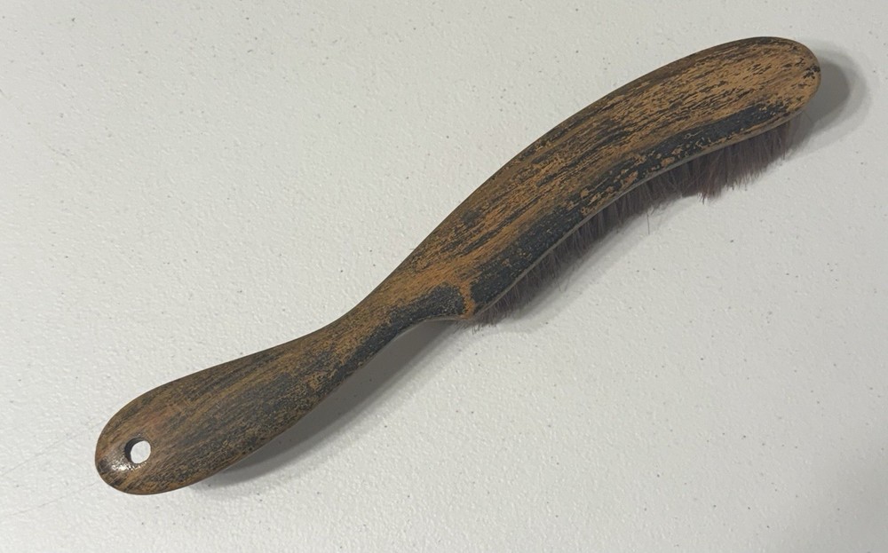 Antique Curved Crumb Brush - 12" long