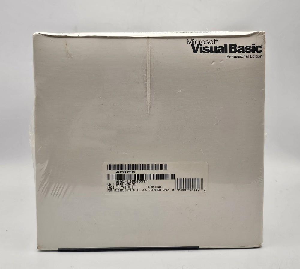 Microsoft Visual Basic 4.0 VB 4 Professional PRO Edition Windows 95+ PC SEALED