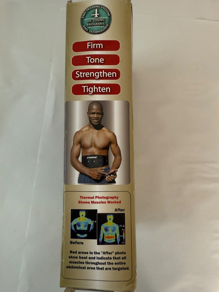 Abdominal Muscle Toner Belt EMS System - Ab Transform in box