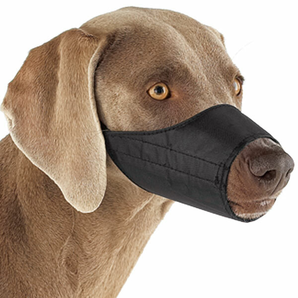 NO BITE BARK Premium Comfort LINED QUICK EASY FIT ADJUSTABLE DOG MUZZLE Training