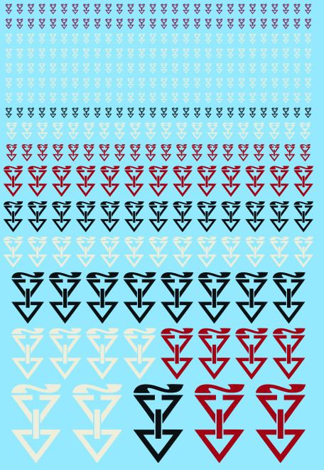 Double Alien Triangles Space Elves Custom A6 Transfer Sheet