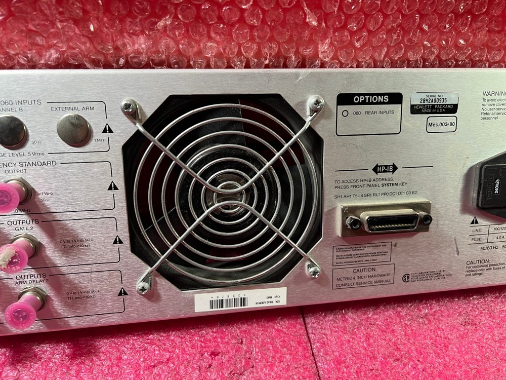 HP 5371A Frequency and Time Interval Analyzer Rear Panel