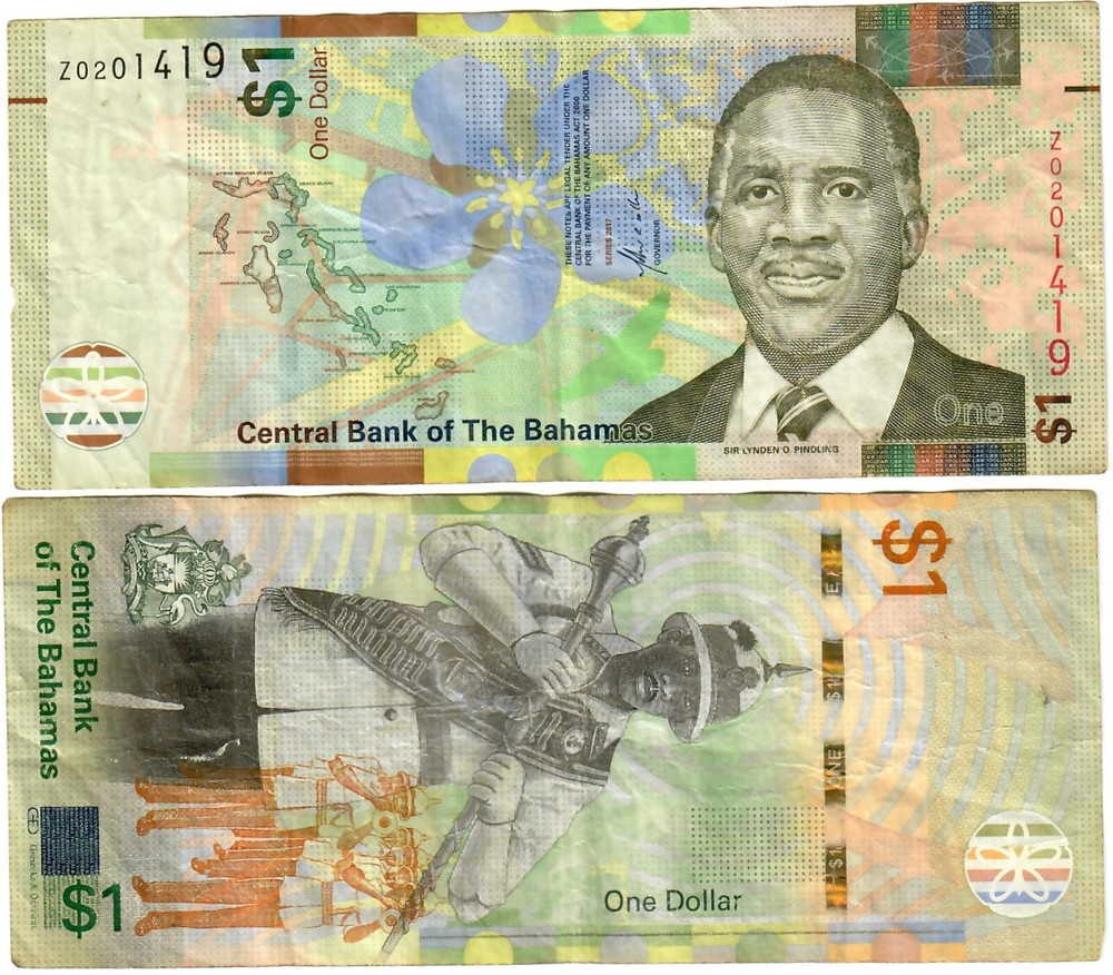 Bahamas 1 Dollar 2017 F "Z" Replacement