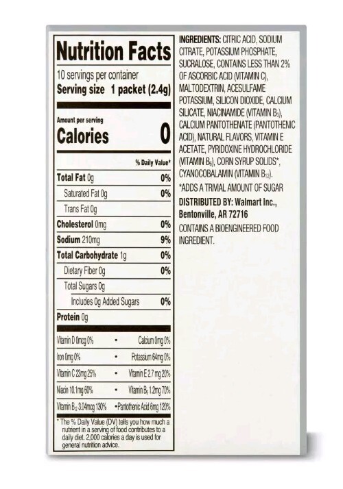 3 Pack! Great Value Sugar Free Electrolyte Mixed Berries Drink Mix
