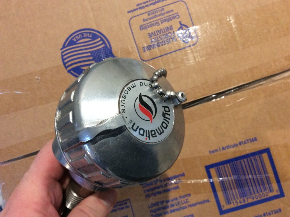 Pyromation Thermocouple with Connection Head Used